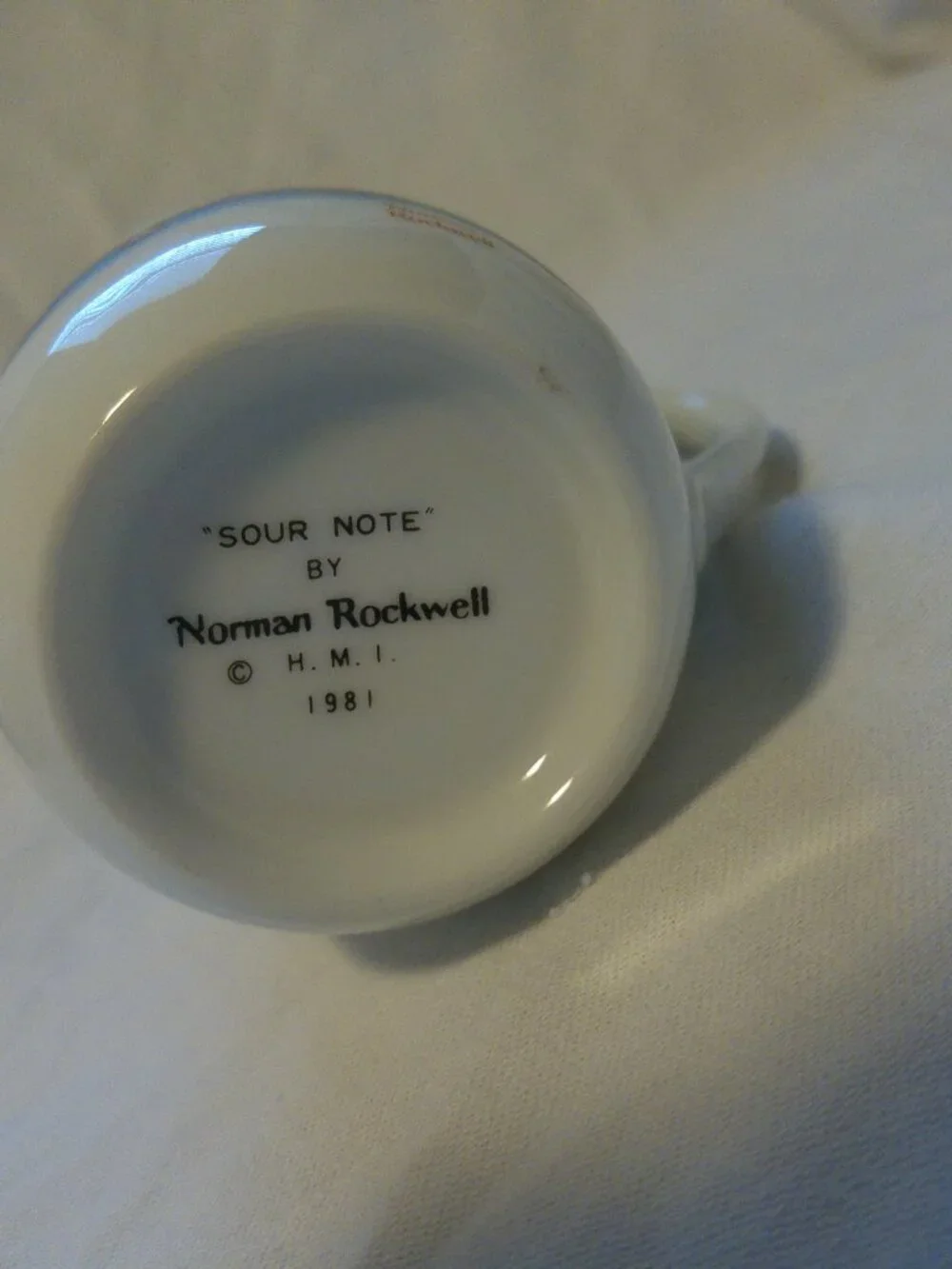 Norman Rockwell Museum Coffee Mug 1981 Sour Note VGUC